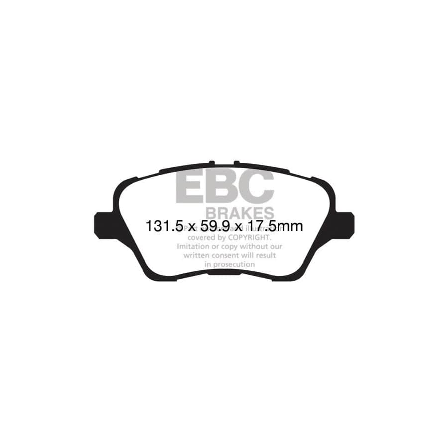 EBC DP82149RPX Ford Fiesta Mk7 RP-X Full Race Front Brake Pads - TRW Caliper 2 | Duco Car Parts UK Car Parts