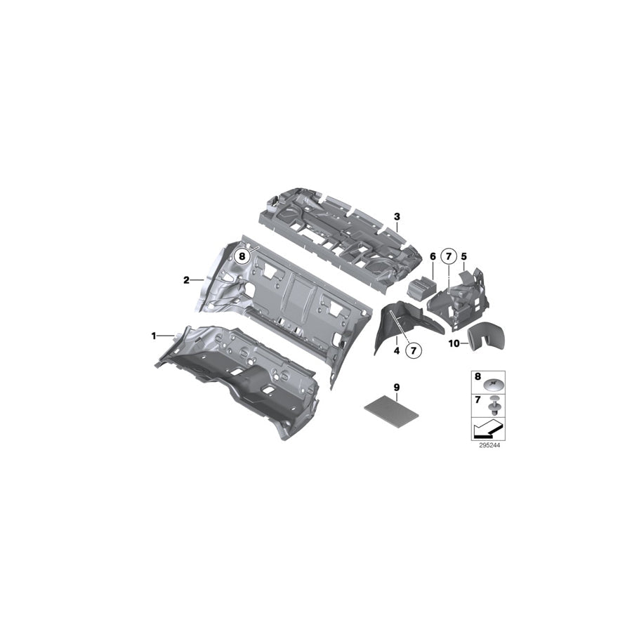 Genuine BMW 51489113351 F01 RR4 Noise Insulation, Wheelhousing, Left (Inc. Alpina B7L, 750LiX 4.0 & 750LdX) | Duco Car Parts UK