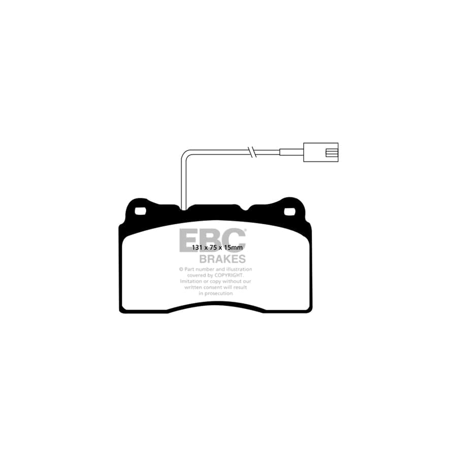 EBC PD03KF017 Alfa Romeo Yellowstuff Front Brake Pad & Plain Disc Kit - Girling/TRW Caliper (Inc. 147, 156, GT) 2 | Duco Car Parts UK Car Parts