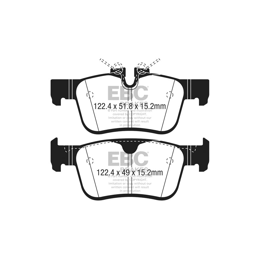 EBC PDKR1097 Volvo Ultimax Rear Brake Pad & Plain Disc Kit - ATE Caliper 2 | Duco Car Parts UK Car Parts