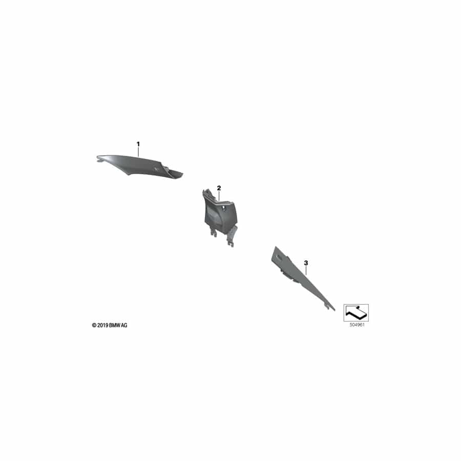 Genuine BMW 51437995461 F92 G15 Trim, A-Pillar, Alcantara, Left ELFENBEINWEISS (Inc. M850iX, 840i & 840iX) | Duco Car Parts UK Car Parts