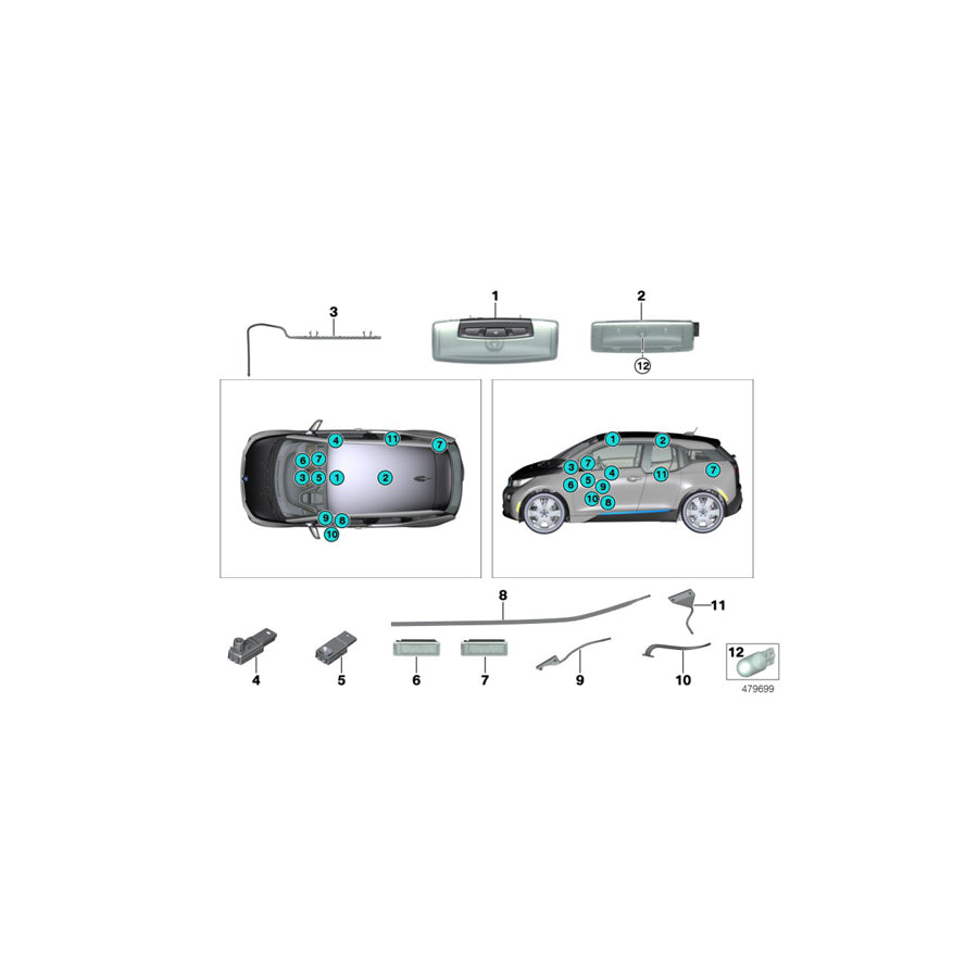 Genuine BMW 63319259407 I01 I01 Optical Conduct, Door Opener, Front Left (Inc. i3 120Ah, i3s 94Ah & i3s 94Ah Rex) | Duco Car Parts UK