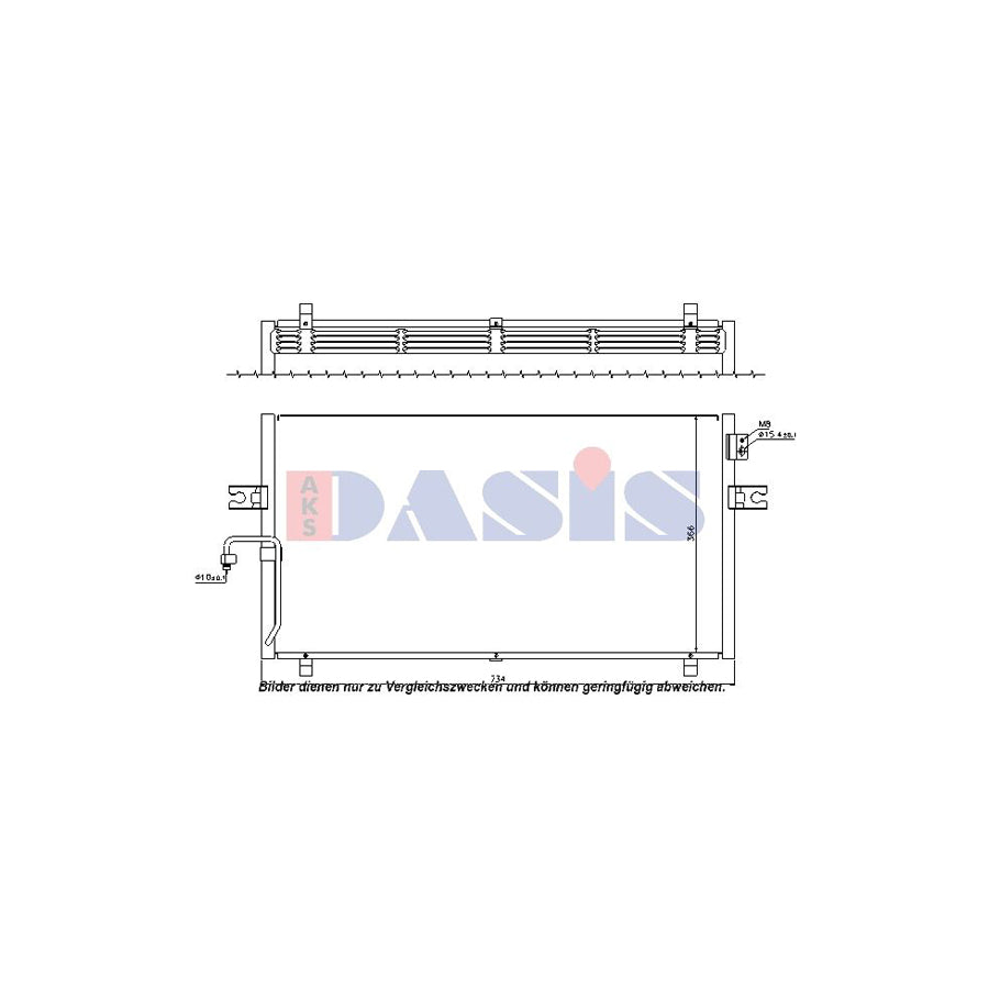 AKS Dasis 072024N Air Conditioning Condenser For Nissan Maxima | Duco Car Parts UK
