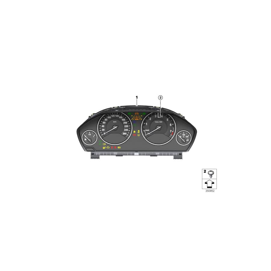Genuine BMW 62109380000 F34 F32 F30 Instrument Cluster KMH (Inc. 328iX, 335iX & 328i) | Duco Car Parts UK Car Parts