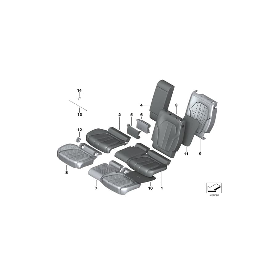 Genuine BMW 52207443503 G05 G07 Seat Heating Seat Cushion Surface Left (Inc. X7 30dX, X5 M50dX & X7 M50dX) | Duco Car Parts UK Car Parts