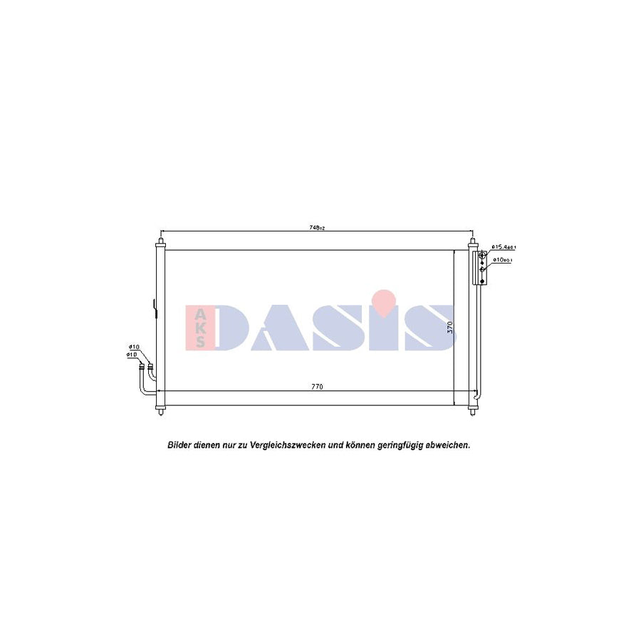 AKS Dasis 072028N Air Conditioning Condenser For Nissan Murano I (Z50) | Duco Car Parts UK