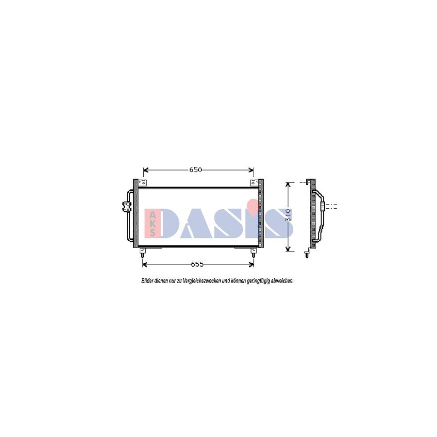AKS Dasis 352002N Air Conditioning Condenser For Subaru Impreza | Duco Car Parts UK