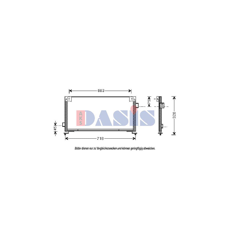 AKS Dasis 352003N Air Conditioning Condenser For Subaru Legacy | Duco Car Parts UK