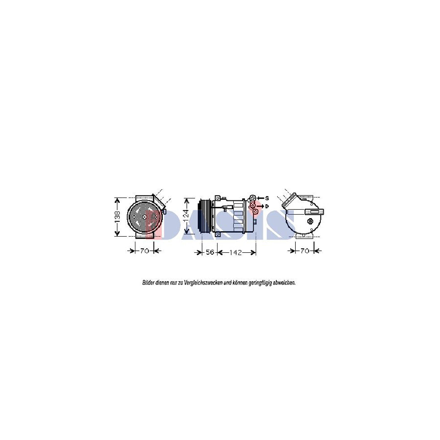 AKS Dasis 851886N Compressor, Air Conditioning For Saab 9-3 | Duco Car Parts UK