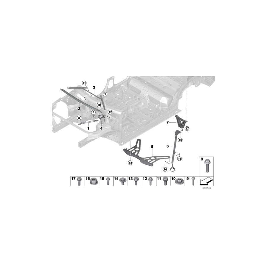 Genuine BMW 51718082205 M M Hex Bolt M10X21 U1 10.9 (Inc. X3 M & X4 M) | Duco Car Parts UK Car Parts