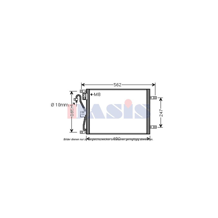 AKS Dasis 072037N Air Conditioning Condenser For Nissan Micra III Hatchback (K12) | Duco Car Parts UK