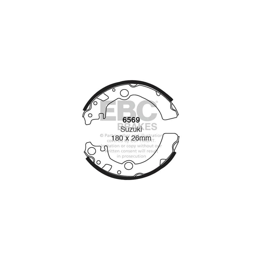 EBC 6569 Suzuki Wagon-R Rear Brake Shoes 1 | Duco Car Parts UK Car Parts