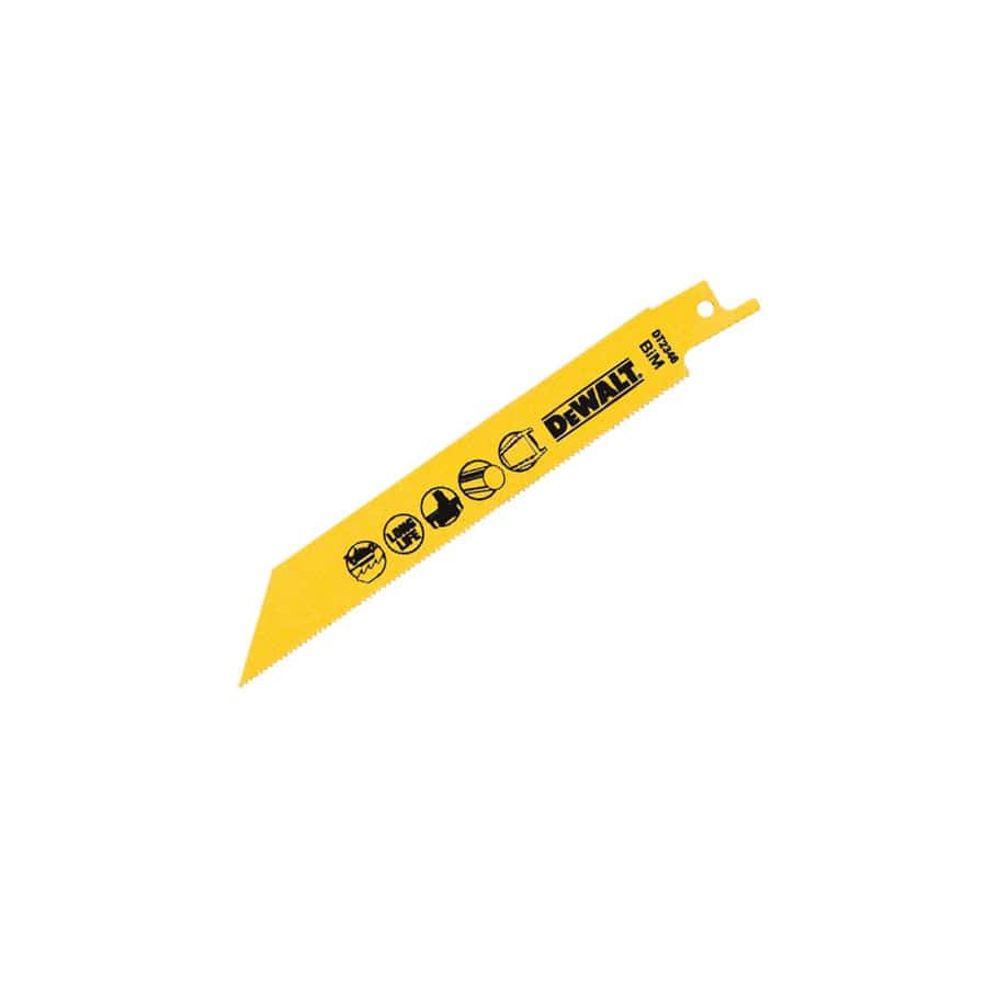 DEWALT DEWDT2346QZ Bi-Metal Reciprocating Blade for Metal Cordless 152mm x 18 TPI (Pack 5) | Duco Car Parts UK