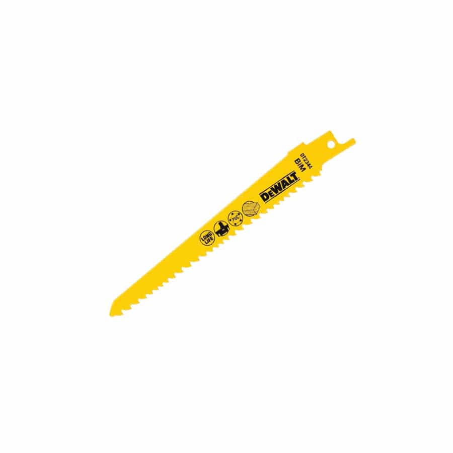 DEWALT DEWDT2344QZ Bi-Metal Reciprocating Blade for Wood Cordless 152mm Pack of 5 | Duco Car Parts UK