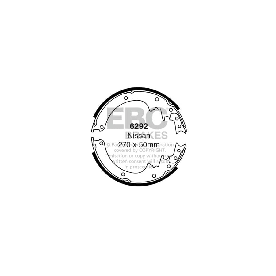 EBC 6292 Nissan Cabstar Rear Brake Shoes 1 | Duco Car Parts UK Car Parts