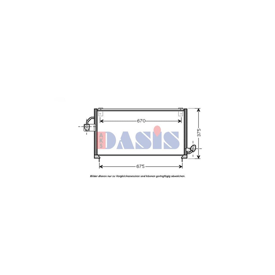AKS Dasis 352006N Air Conditioning Condenser For Subaru Forester I (Sf) | Duco Car Parts UK