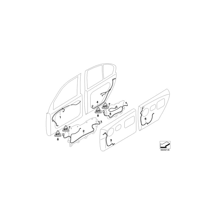 Genuine BMW 61126923698 E65 E66 Door Wiring Harness, Mod. Carrier, Fr (Inc. 735Li, 740d & 745i) | Duco Car Parts UK Car Parts