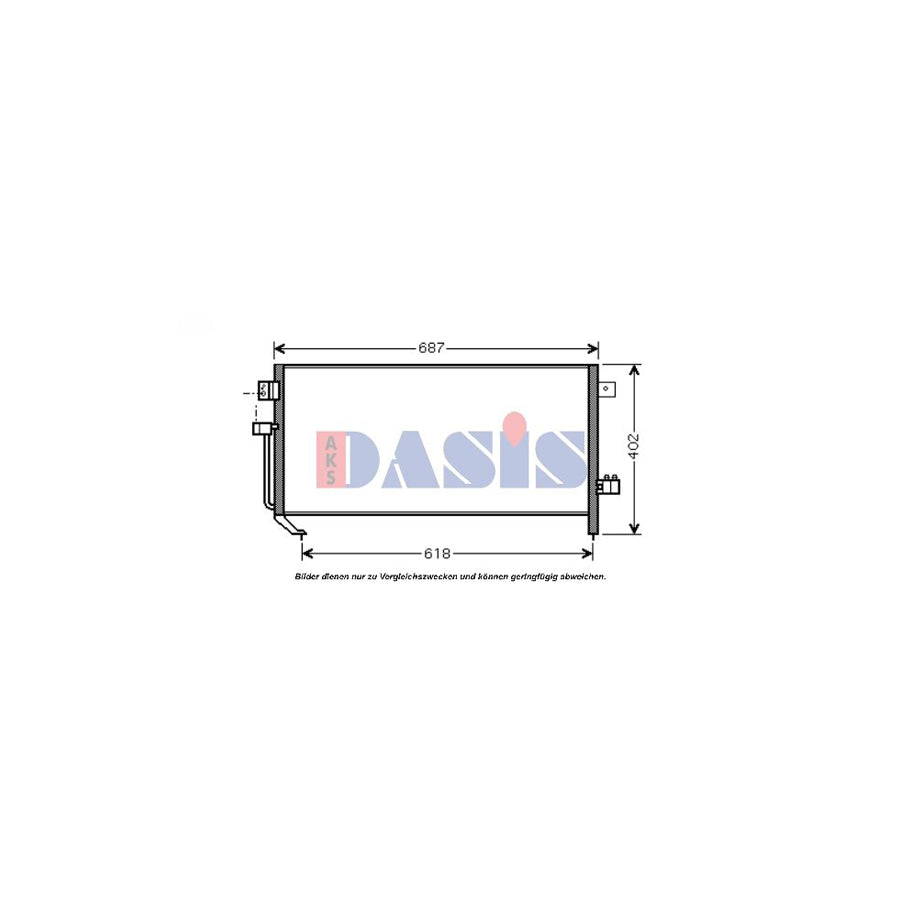 AKS Dasis 352008N Air Conditioning Condenser For Subaru Forester II (Sg) | Duco Car Parts UK
