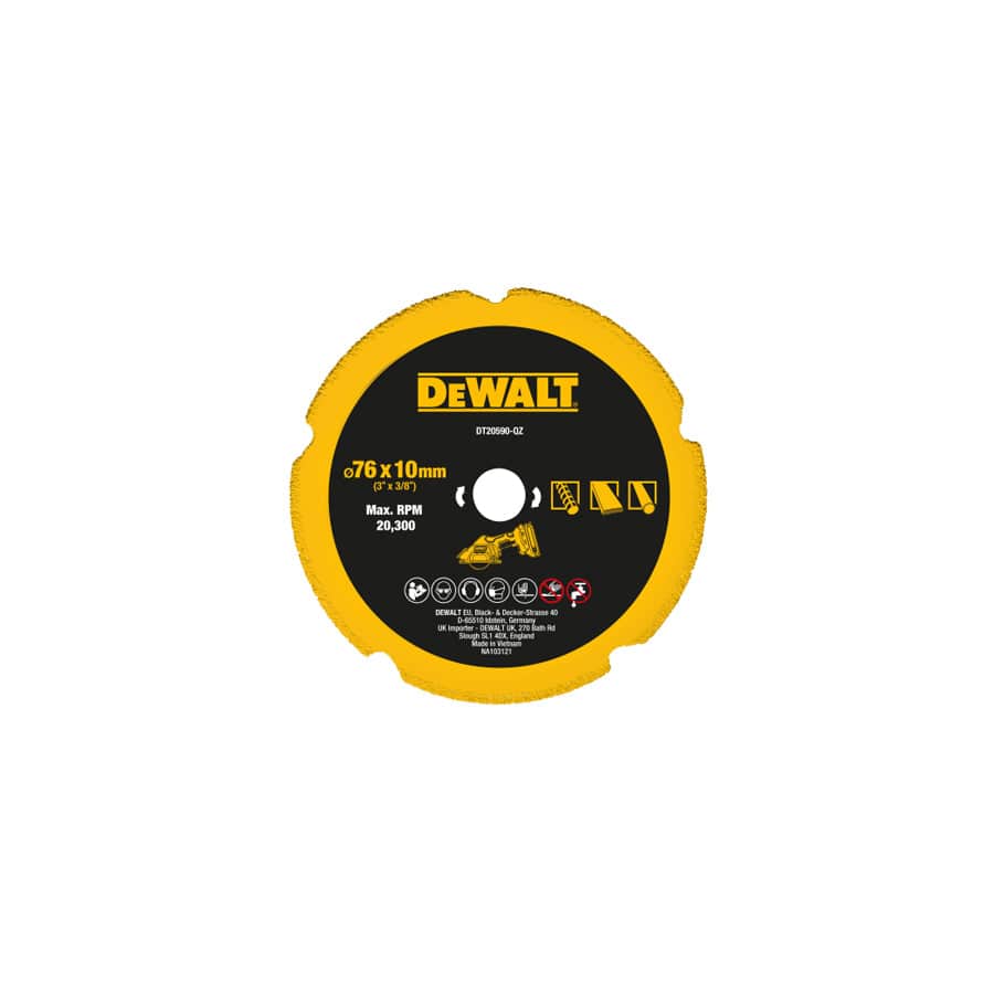 DEWALT DEWDT20590QZ DT20590 Diamond Multi Material Blade 75mm | Duco Car Parts UK