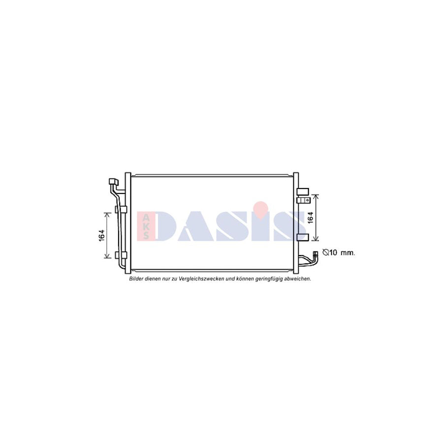 AKS Dasis 072047N Air Conditioning Condenser For Nissan Leaf I (Ze0) | Duco Car Parts UK