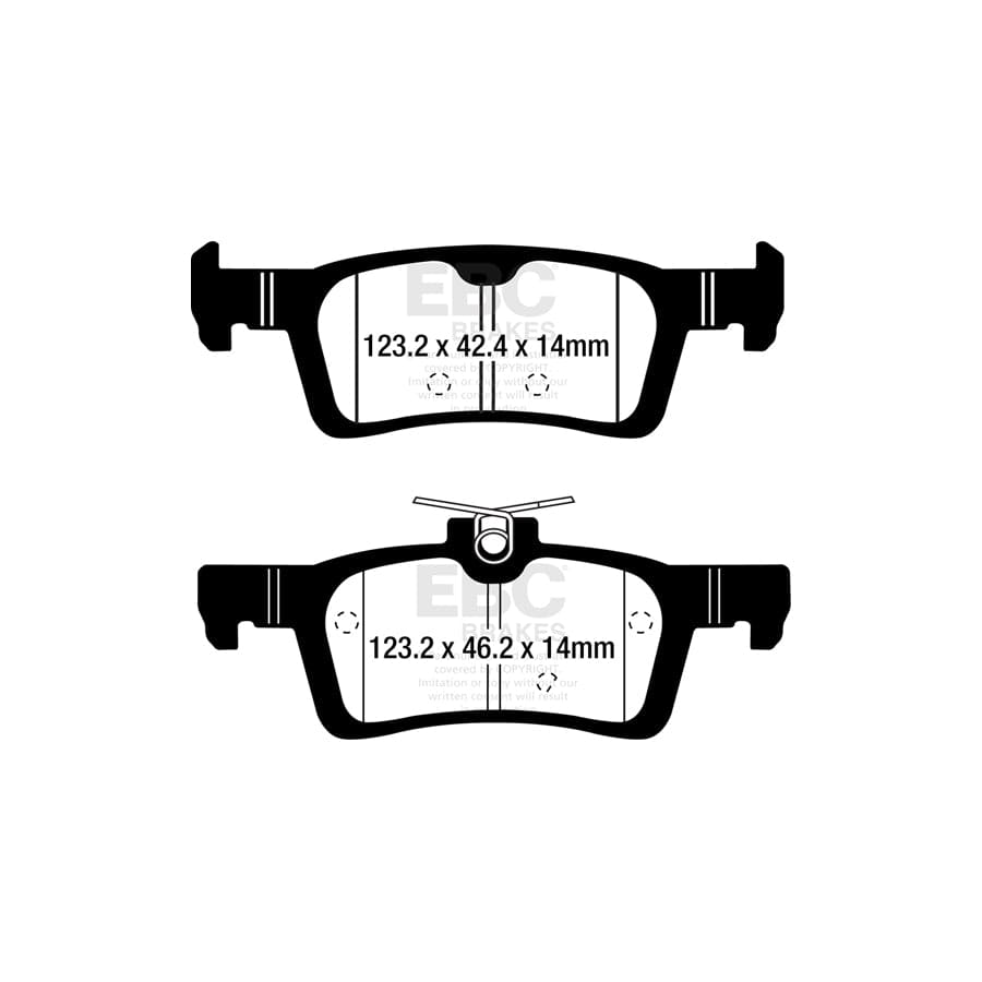 EBC PDKR1100 Ford Ultimax Rear Brake Pad & Plain Disc Kit - ATE Caliper 2 | Duco Car Parts UK Car Parts