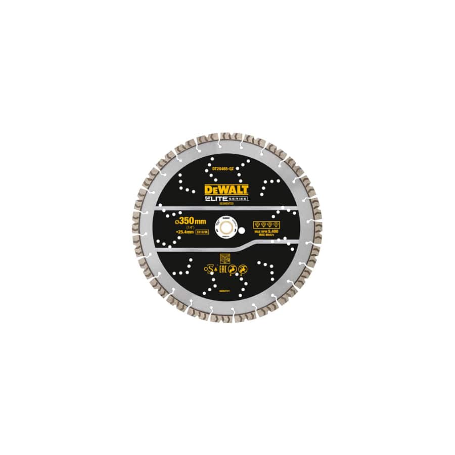 DEWALT DEWDT20465QZ ELITE SERIES Rebar Concrete Diamond Wheel 350 x 25.4mm | Duco Car Parts UK