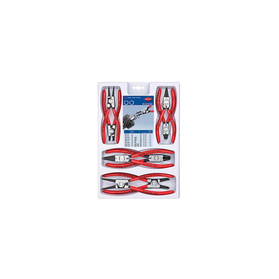 Knipex KPX002004V01 Circlip Plier Set, 8 Piece | Duco Car Parts UK