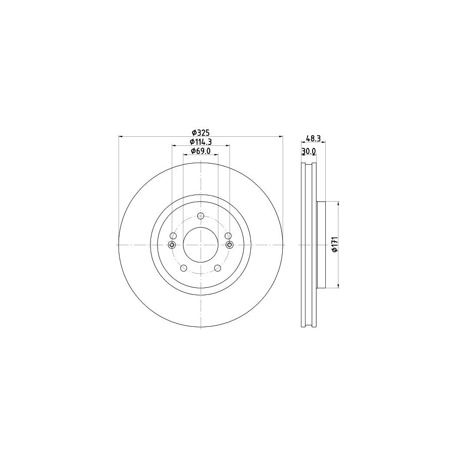 Hella 8DD 355 134-721 Brake Disc