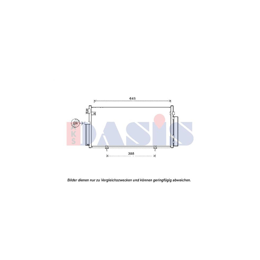 AKS Dasis 352017N Air Conditioning Condenser For Subaru Impreza | Duco Car Parts UK