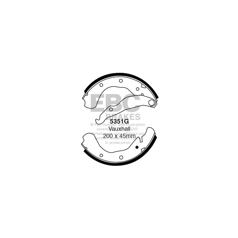 EBC 5351G Opel Vauxhall Rear Brake Shoes 1 | Duco Car Parts UK Car Parts