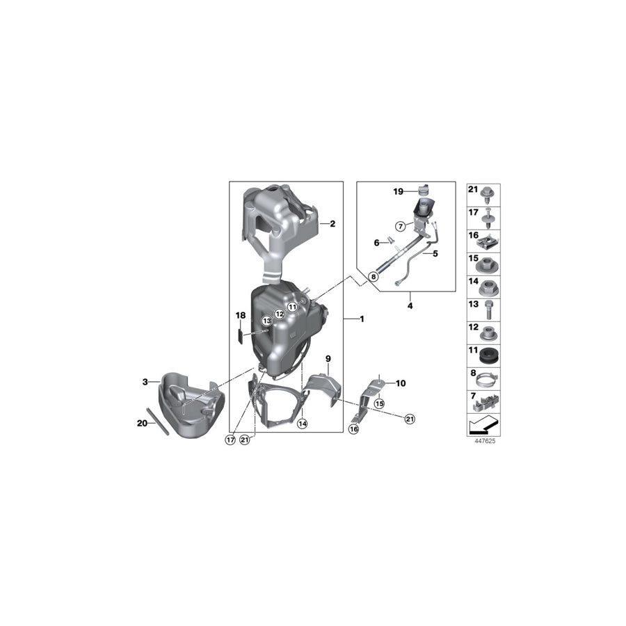 Genuine BMW 16197295657 F15 F16 Filling System For Scr (Inc. X5 25d, X5 M50dX & X5 35dX) | Duco Car Parts UK