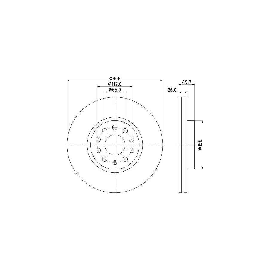 Hella 8DD 355 134-611 Brake Disc