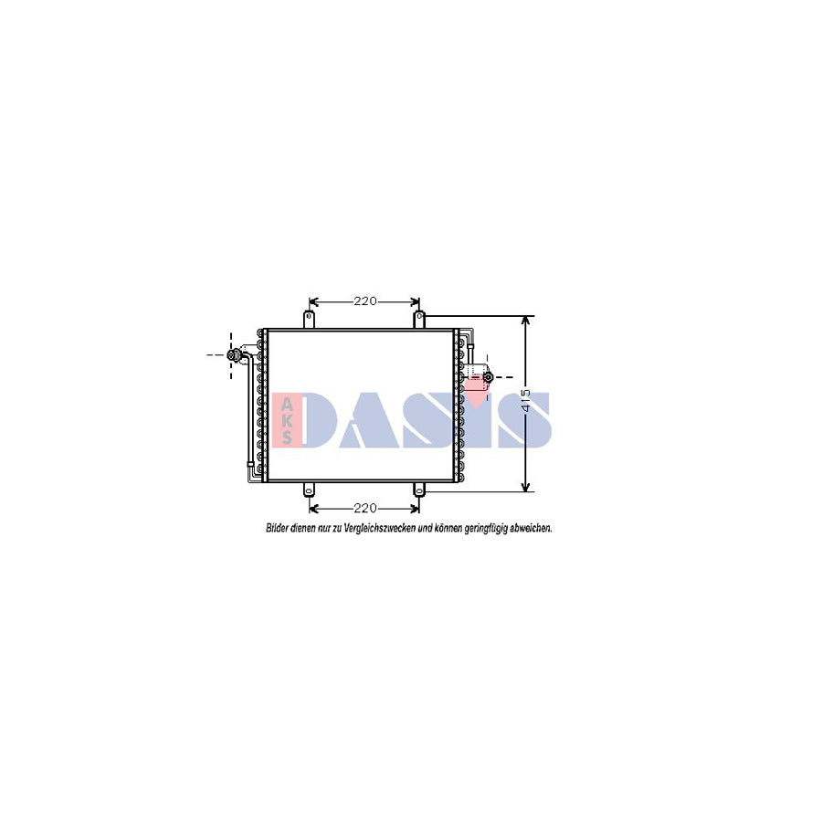 AKS Dasis 182090N Air Conditioning Condenser For Renault 19 | Duco Car Parts UK