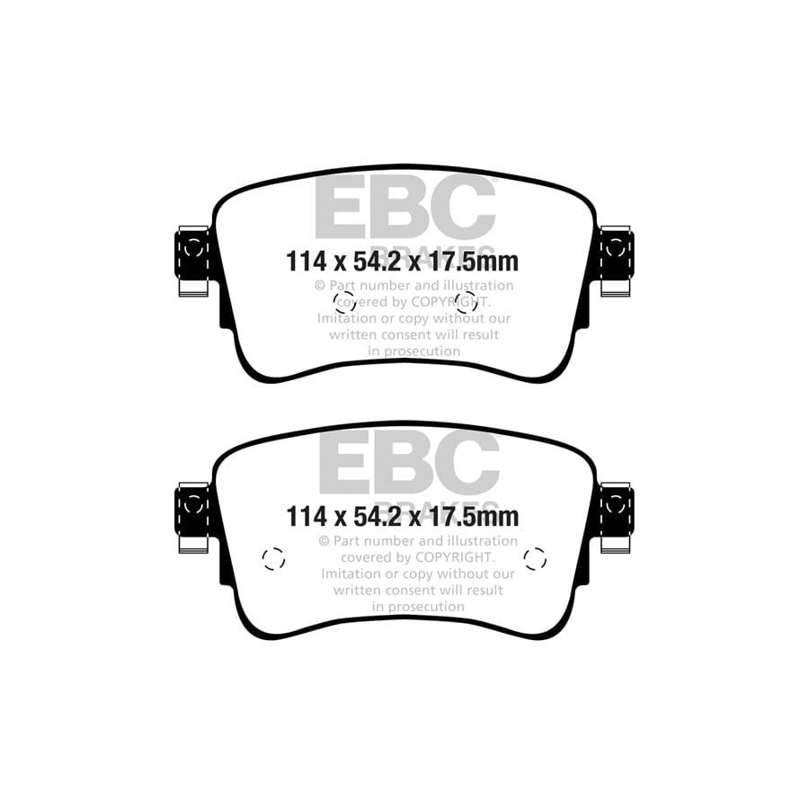 EBC PDKR1104 Citroen Opel Peugeot Toyota Ultimax Rear Brake Pad & Plain Disc Kit - TRW Caliper 2 | Duco Car Parts UK Car Parts
