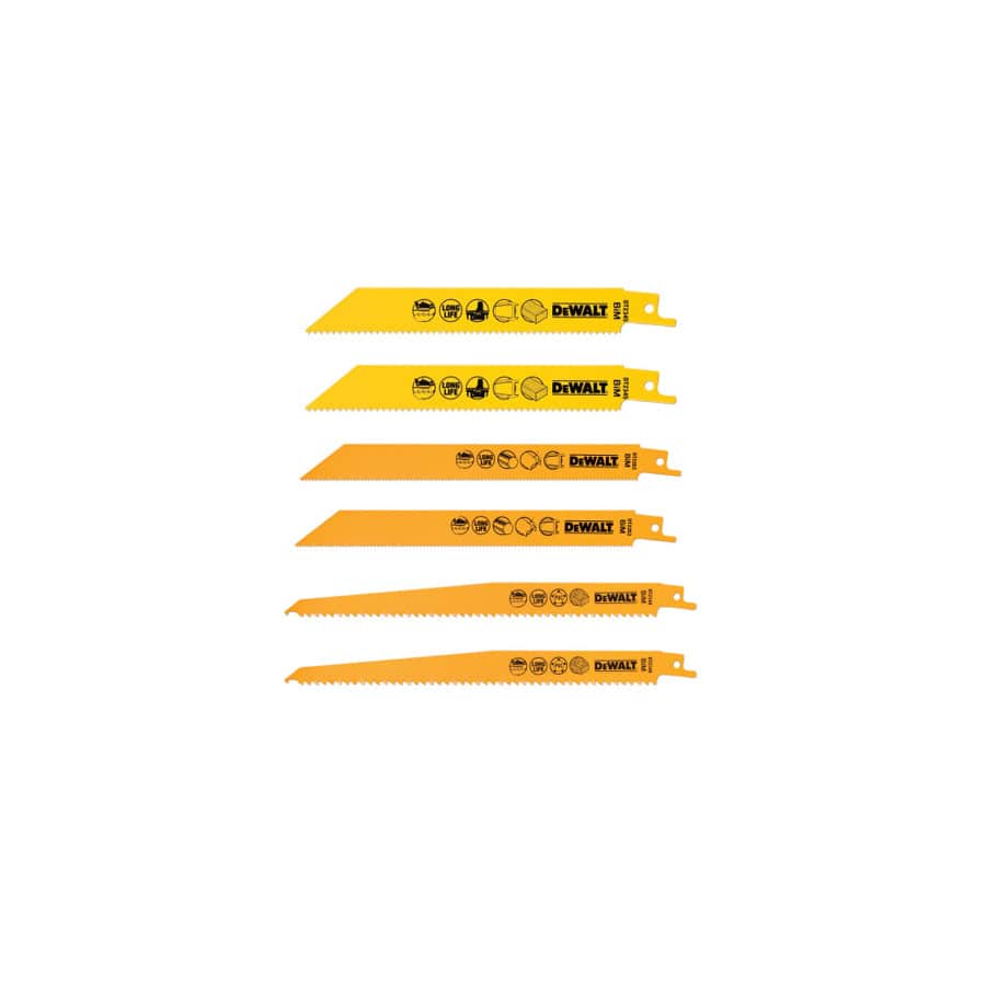 DEWALT DEWDT2444QZ DT2444 Reciprocating Saw Blade Set, 6 Piece | Duco Car Parts UK
