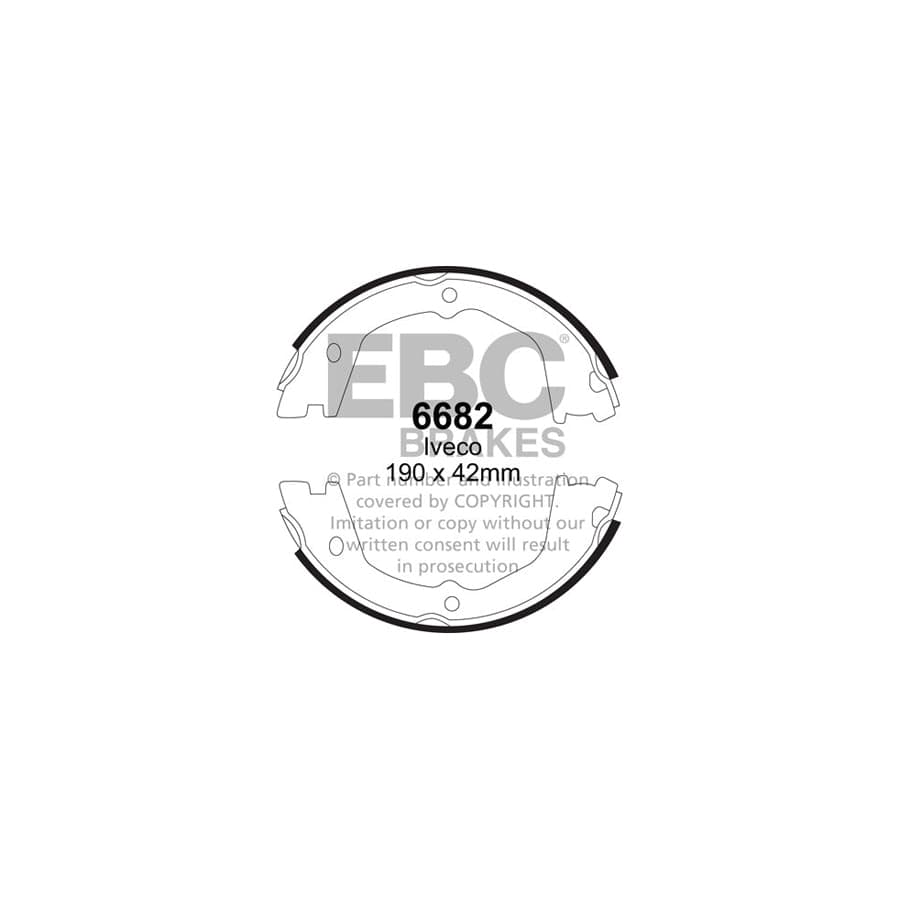EBC 6682 Iveco Daily Rear Brake Shoes 1 | Duco Car Parts UK Car Parts