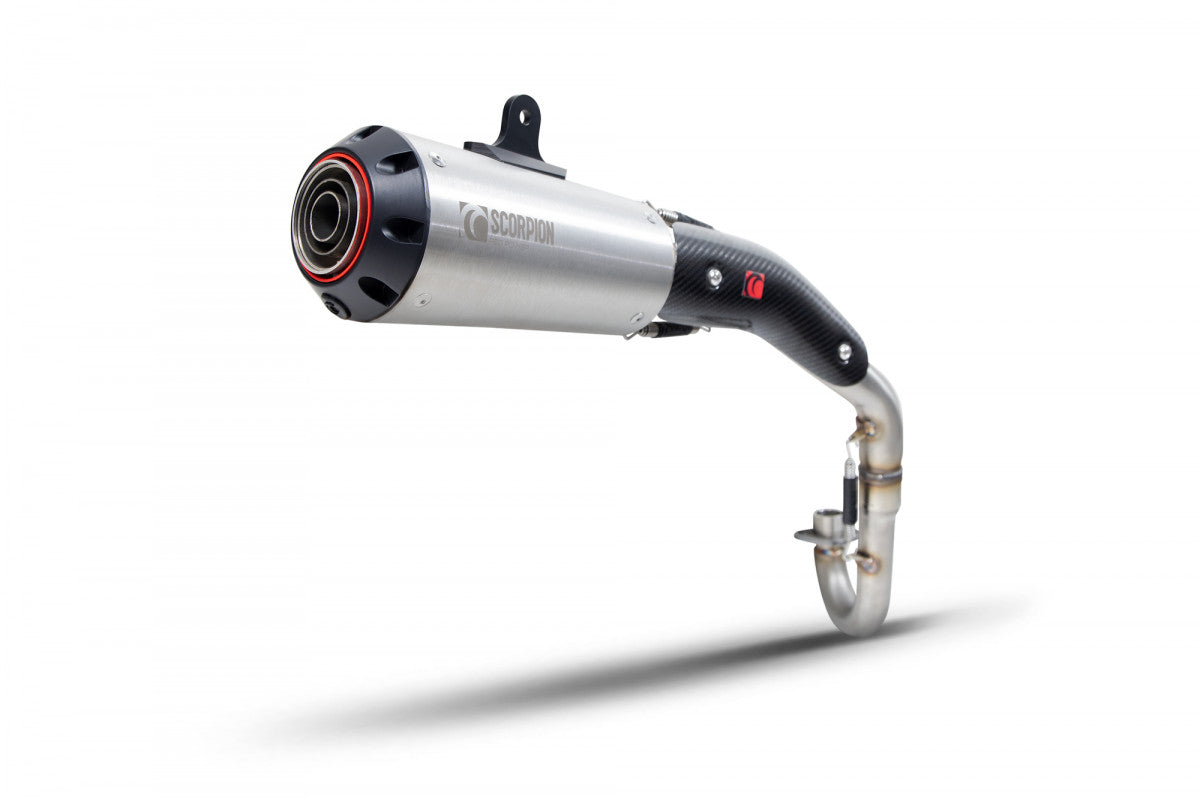 Scorpion PHA193SYSSEO Honda Monkey Red Power Full System - Brushed Stainless Steel Sleeve | Duco Car Parts UK UK