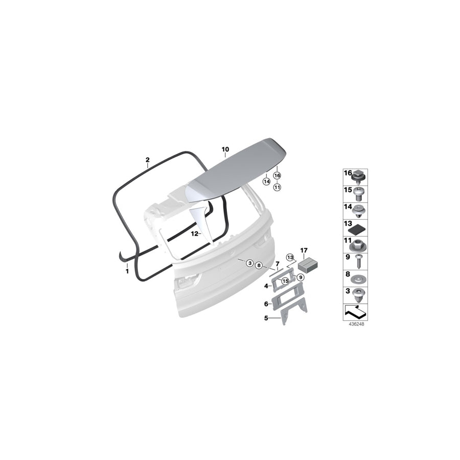 Genuine BMW 51627304606 Tail Fin, Right SCHWARZ (Inc. X5 25d, X5 50iX & X5 28iX) | Duco Car Parts UK