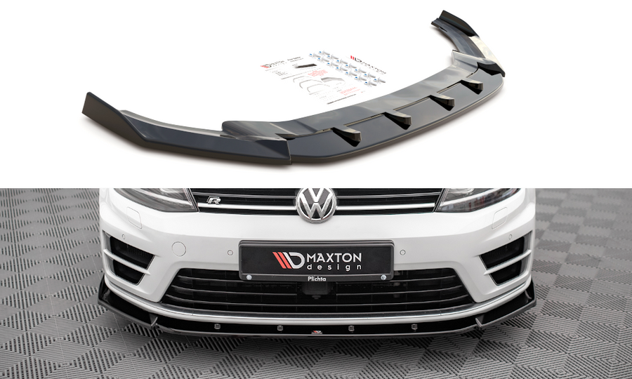 Maxton Design VW-GO-7-R-FD4T Front Splitter V.4 Volkswagen Golf R MK7 | Duco Car Parts UK Car Parts