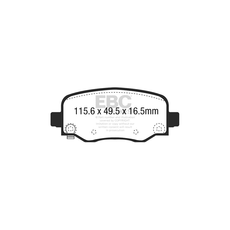EBC PDKR1110 Jeep Cherokee Ultimax Rear Brake Pad & Plain Disc Kit 2 | Duco Car Parts UK Car Parts