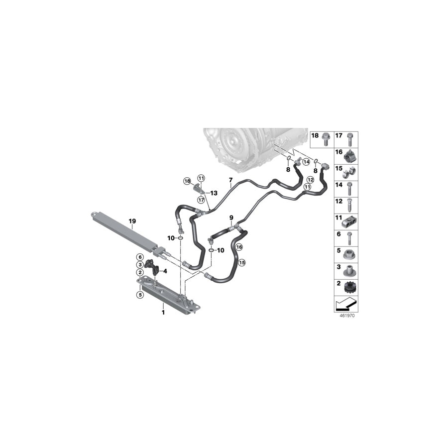 Genuine BMW 17217850110 Transmission Oil Cooler Line, Flow (Inc. X5 M & X6 M) | Duco Car Parts UK