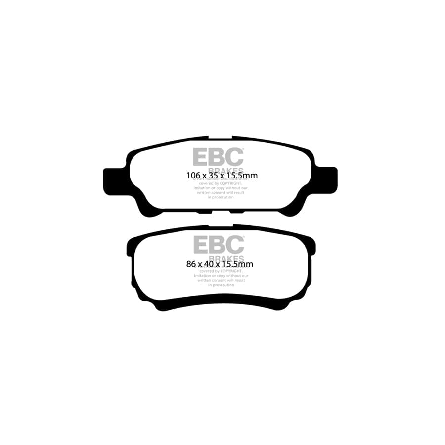 EBC PD11KR252 Jeep Greenstuff Rear Brake Pad & GD Disc Kit (Inc. Compass MK & Patriot) 2 | Duco Car Parts UK Car Parts