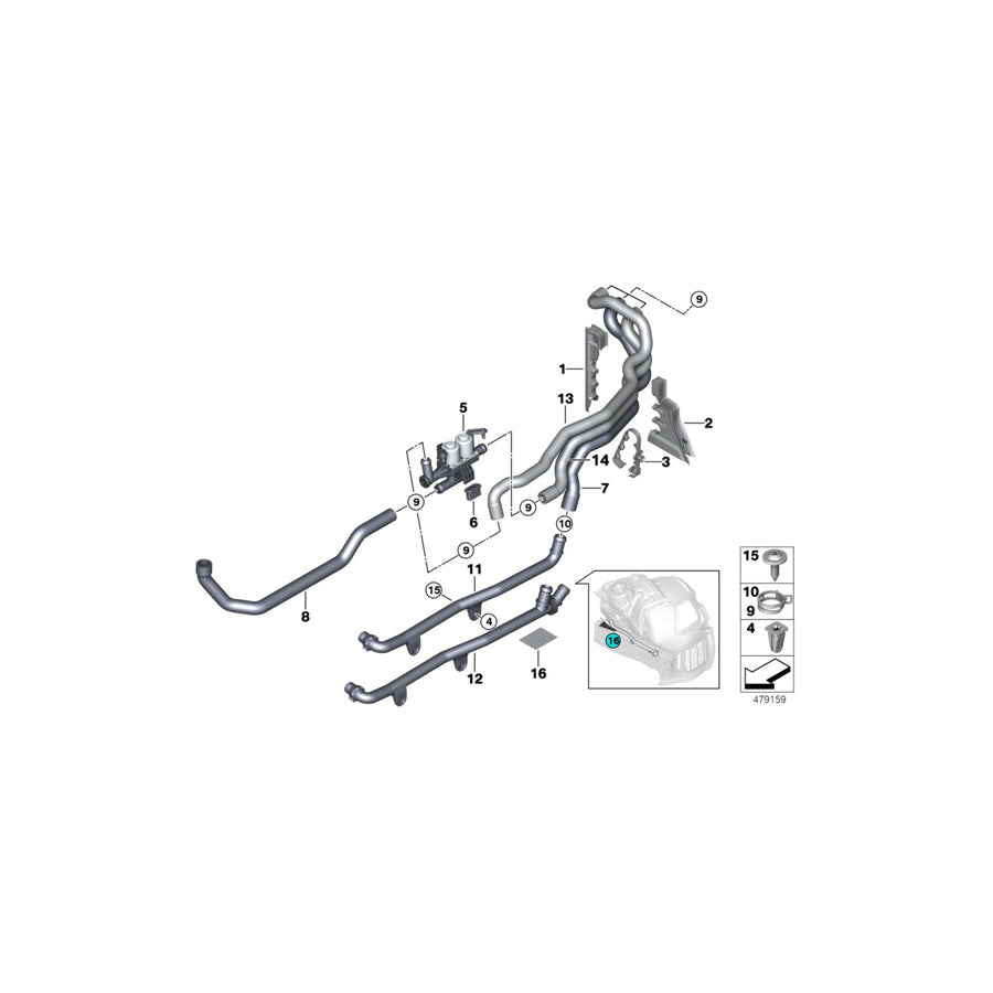 Genuine BMW 64219226749 F10 F11 Hose, Inlet (Inc. 528iX, 528i & 520i) | Duco Car Parts UK