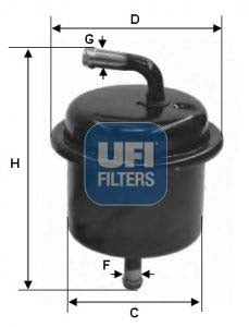 UFI 31.543.00 Fuel Filter For Suzuki Baleno