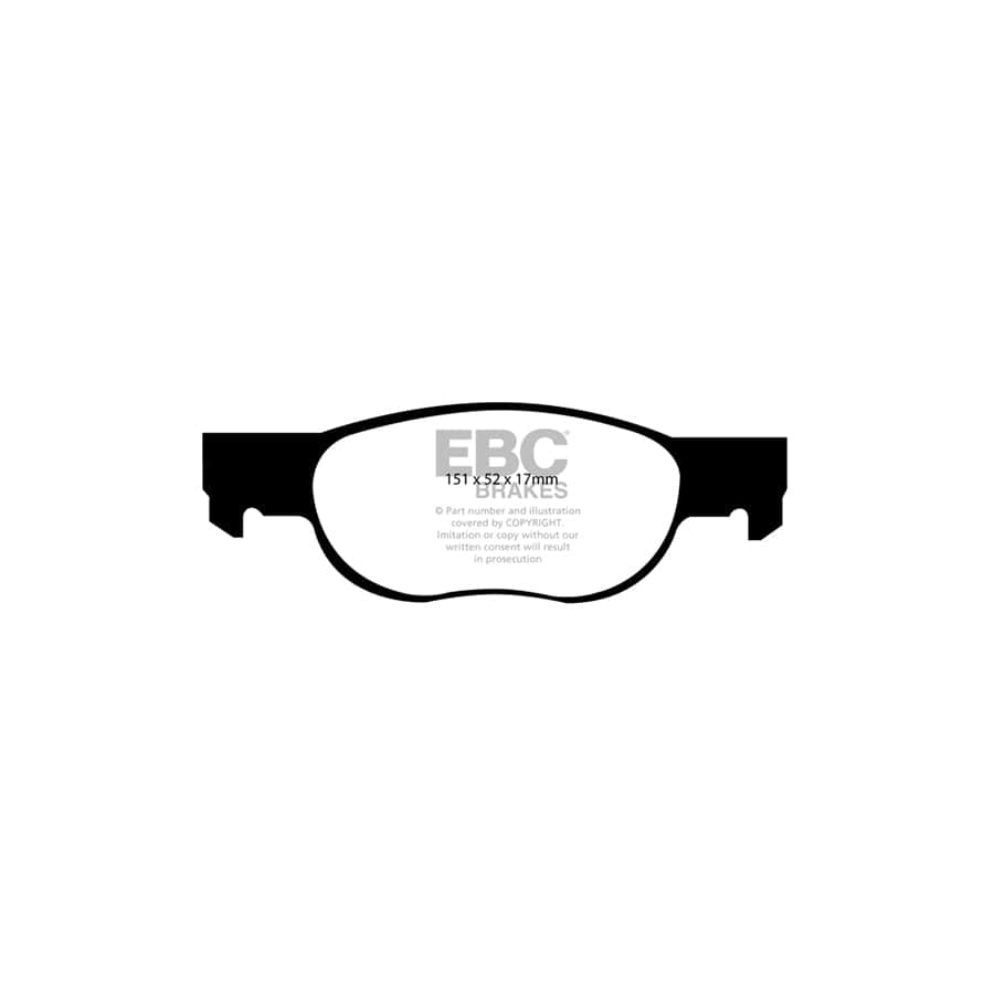 EBC PD01KF493 Fiat Lancia Greenstuff Front Brake Pad & Plain Disc Kit  - Girling/TRW Caliper (Inc. Punto & Y) 2 | Duco Car Parts UK Car Parts