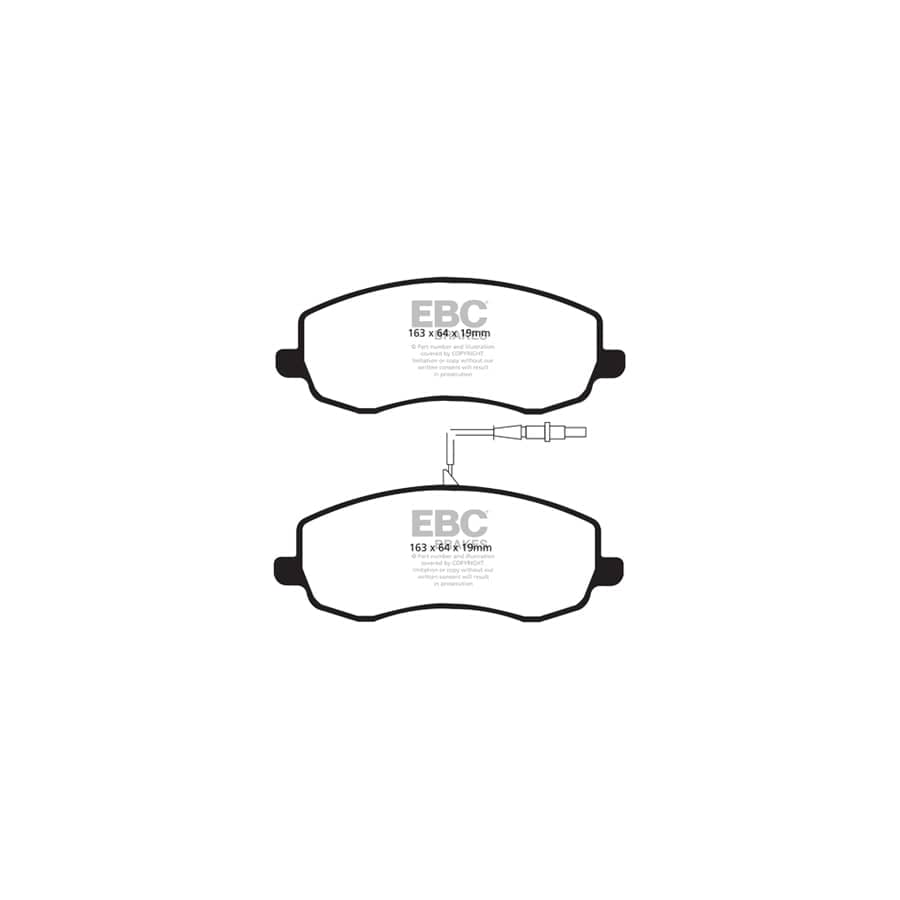 EBC PDKF494 Citroen Fiat Lancia Peugeot Ultimax Front Brake Pad & Plain Disc Kit - Girling/TRW Caliper 2 | Duco Car Parts UK Car Parts