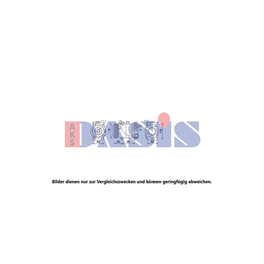 AKS Dasis 853037N Compressor, Air Conditioning For Kia Picanto II (Ta) | Duco Car Parts UK