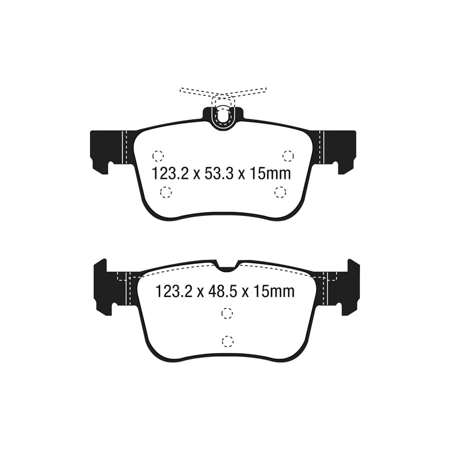 EBC PDKR1114 Ford Kuga Mk2 Ultimax Rear Brake Pad & Plain Disc Kit - ATE Caliper 2 | Duco Car Parts UK Car Parts