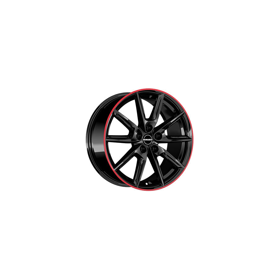 Borbet LX19 8x19 ET50 LX19 80950114,3572,5BGRR Black Glossy Rim Red Wheel | Duco Car Parts UK Car Parts