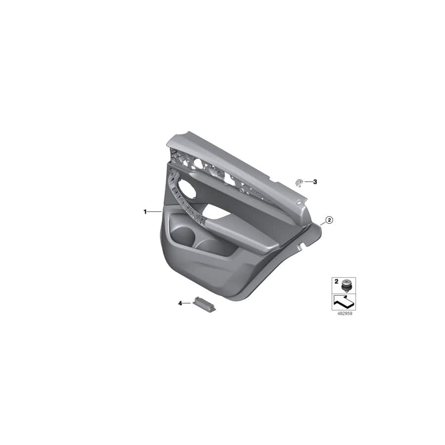 Genuine BMW 51427940117 G02 Door Trim Panel, Rear, Left SCHWARZ (Inc. X4 M40dX, X4 30iX & X4 20dX) | Duco Car Parts UK Car Parts